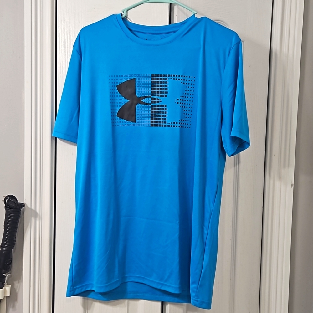 UA Men's LG blue graphic velocity tee